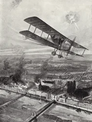 Staffelführer Spenser Grey fliegt über Köln, 8. Oktober 1914